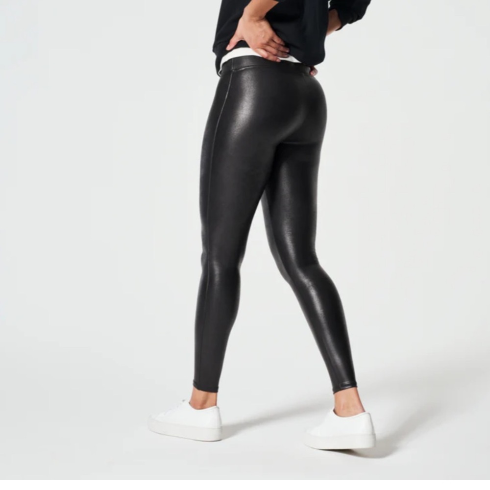 Spanx Faux Leather Leggings S/P like new!